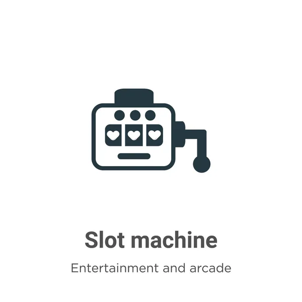 Slot Machine Vector Pictogram Witte Achtergrond Flat Vector Slot Machine — Stockvector
