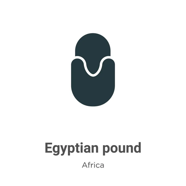 Icono Vectorial Libra Egipcia Fondo Blanco Signo Icono Volante Egyptian — Vector de stock