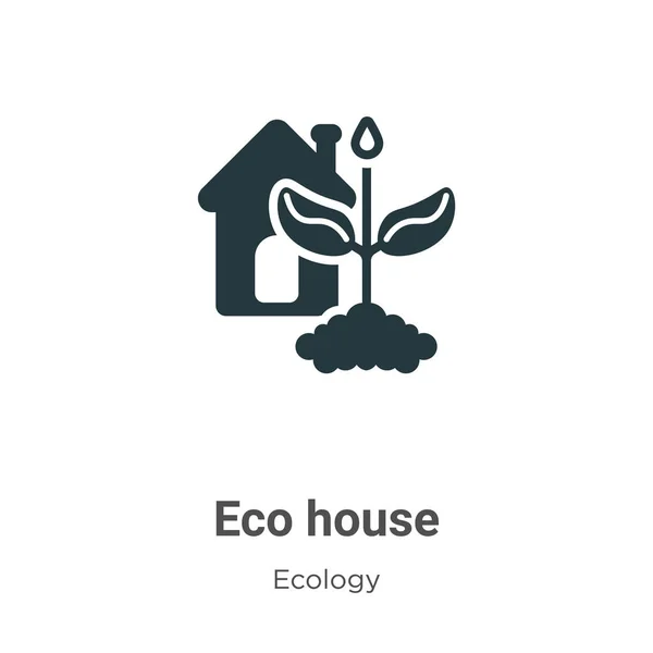 Eco House Vector Icon White Background Flat Vector Eco House — Stock Vector