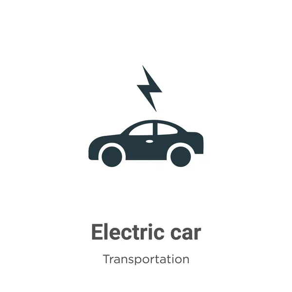 Electric car vector icon on white background. Flat vector electric car icon symbol sign from modern transportation collection for mobile concept and web apps design.