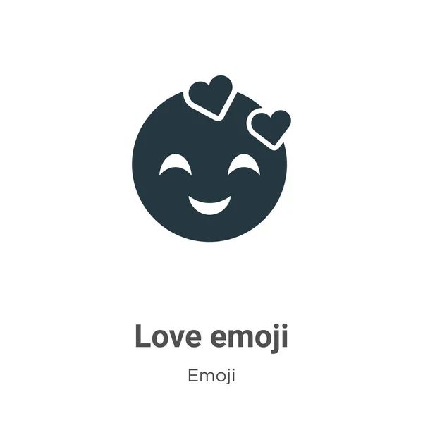 Miluju Emoji Vektorovou Ikonu Bílém Pozadí Plochý Vektorový Symbol Emoji — Stockový vektor