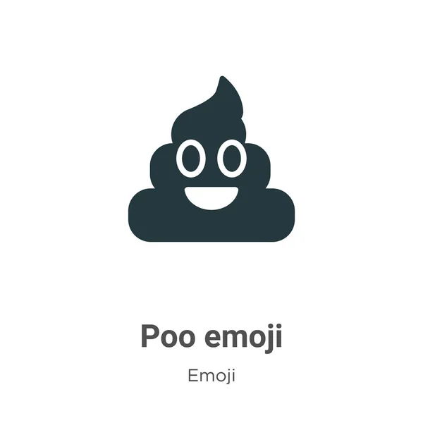 Ikona Wektora Poo Emoji Białym Tle Płaskie Wektor Poo Emoji — Wektor stockowy