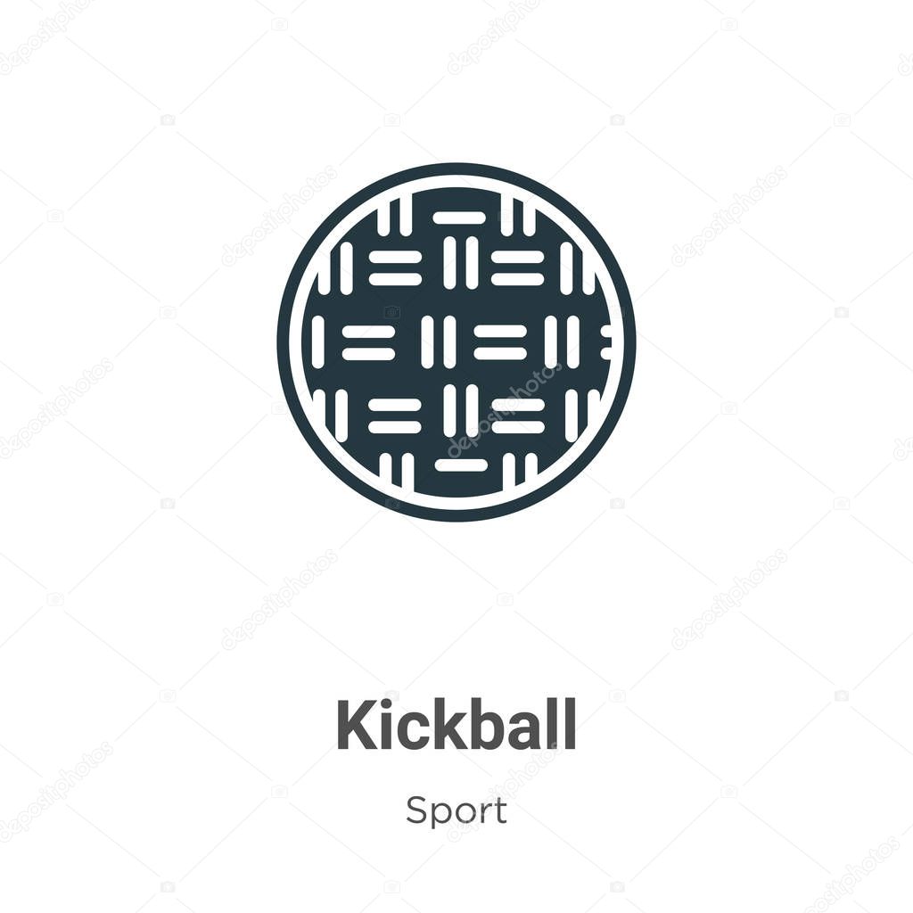 Kickball vector icon on white background. Flat vector kickball icon symbol sign from modern sport collection for mobile concept and web apps design.