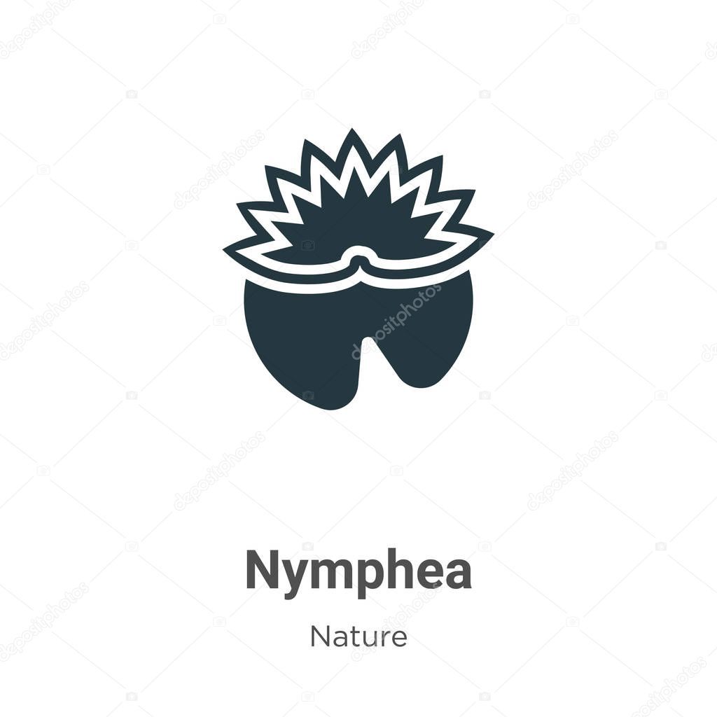 Nymphea vector icon on white background. Flat vector nymphea icon symbol sign from modern nature collection for mobile concept and web apps design.