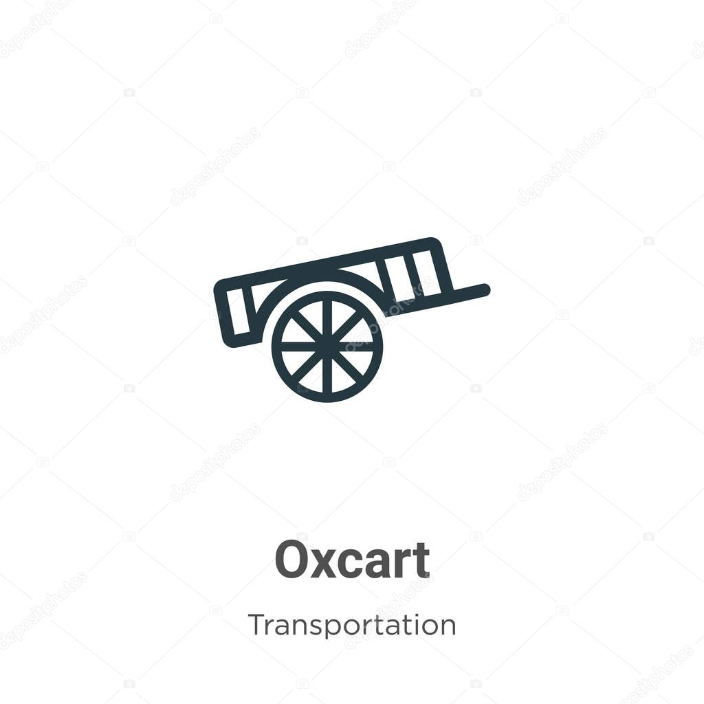 Oxcart glyph icon vector on white background. Flat vector oxcart icon symbol sign from modern transportation collection for mobile concept and web apps design.