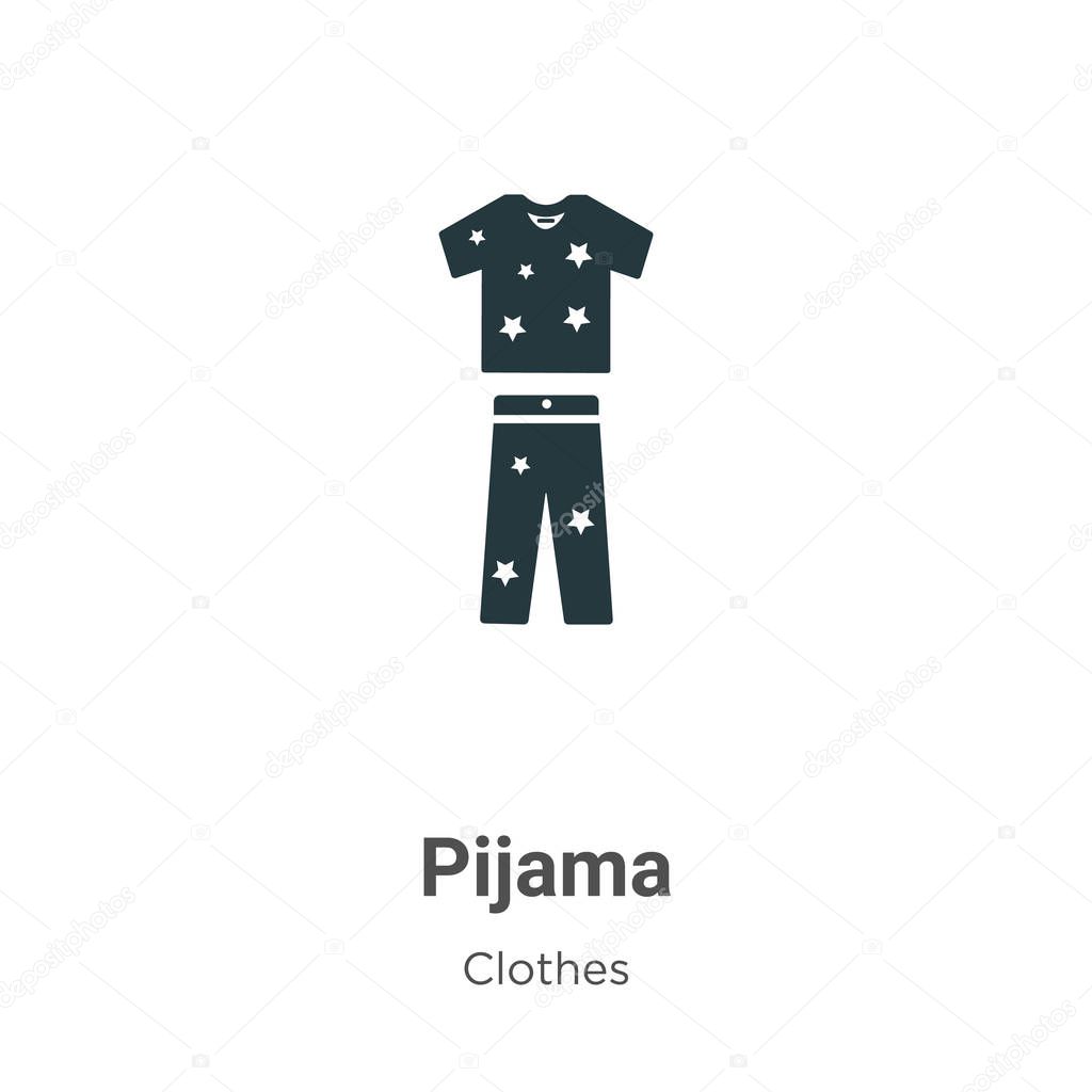 Pijama vector icon on white background. Flat vector pijama icon symbol sign from modern clothes collection for mobile concept and web apps design.