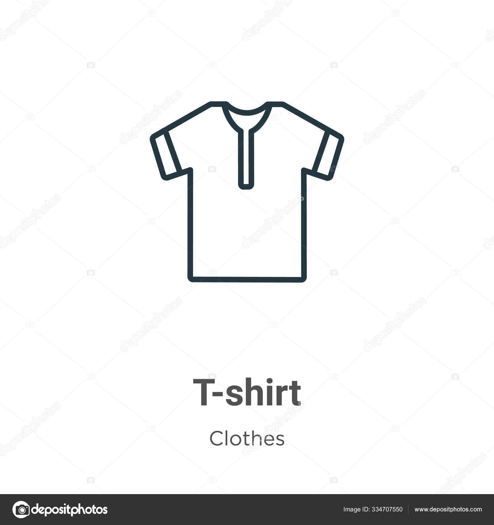 Shirt Outline Vector Icon Thin Line Black Shirt Icon Flat Stock Vector C Digital Bazaar