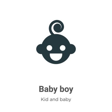 Beyaz arka planda bebek çocuk sembolü vektörü. Mobil konsept ve web uygulamaları tasarımı için modern çocuk ve bebek koleksiyonundan düz vektör bebek simgesi işareti.