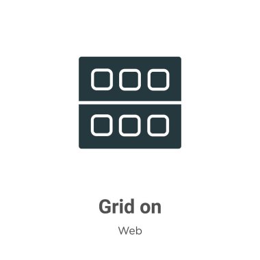 Beyaz arkaplandaki glifin simge vektöründeki şebeke. Mobil konsept ve web uygulamaları tasarımı için modern web koleksiyonundan simge sembolü üzerinde düz vektör ızgarası.