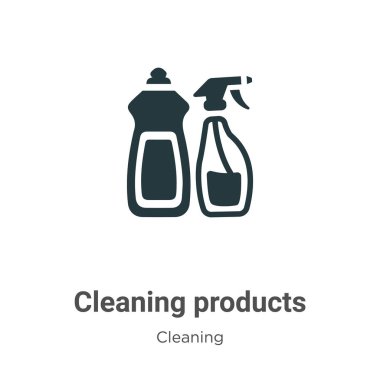 Cleaning products vector icon on white background. Flat vector cleaning products icon symbol sign from modern cleaning collection for mobile concept and web apps design.