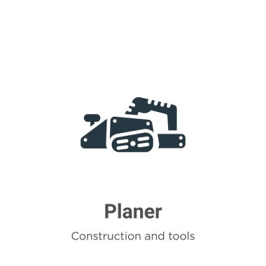 Planer vektör simgesi beyaz arkaplanda. Mobil konsept ve web uygulamaları tasarımı için modern yapı ve araç koleksiyonundan düz vektör planlayıcı simgesi işareti.