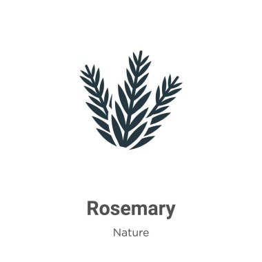Rosemary vector icon on white background. Flat vector rosemary icon symbol sign from modern nature collection for mobile concept and web apps design.