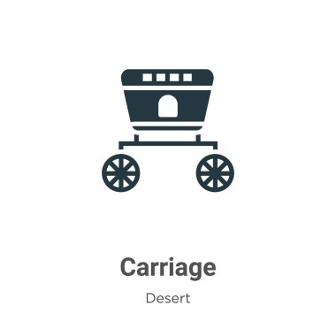 Beyaz arka planda taşıyıcı vektör simgesi. Mobil konsept ve web uygulamaları tasarımı için modern Vahşi Batı koleksiyonundan düz vektör taşıma simgesi işareti.