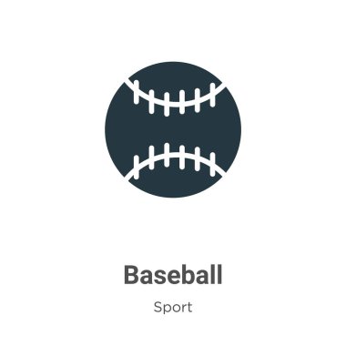 Beyzbol vektör simgesi beyaz arkaplanda. Mobil konsept ve web uygulamaları tasarımı için modern spor koleksiyonundan düz vektör beysbol simgesi işareti.