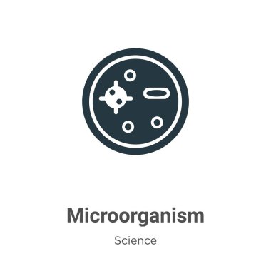 Microorganism glyph icon vector on white background. Flat vector microorganism icon symbol sign from modern science collection for mobile concept and web apps design. clipart