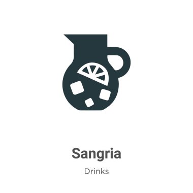 Sangria vector icon on white background. Flat vector sangria icon symbol sign from modern drinks collection for mobile concept and web apps design.