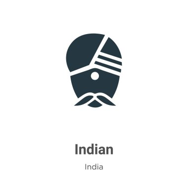 Beyaz arkaplanda Hint vektör simgesi. Mobil konsept ve web uygulamaları tasarımı için modern Hindistan koleksiyonundan düz vektör Hint simgesi işareti.