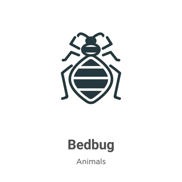 Векторный Значок Bedbug Белом Фоне Плоский Векторный Значок Символа Клопа — стоковый вектор