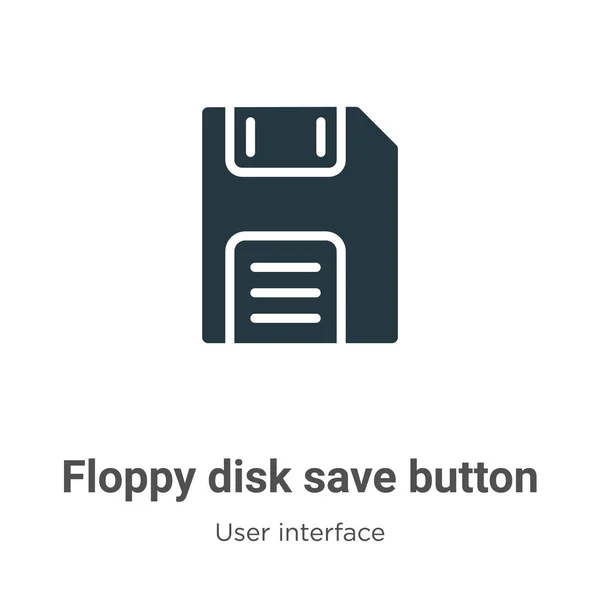 Archivo Iconos Vectoriales Del Botón Disquete Fondo Blanco Símbolo Icono — Vector de stock