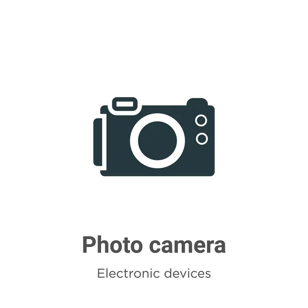 Значок Вектора Фотокамеры Белом Фоне Знак Символа Плоской Векторной Фотокамеры — стоковый вектор