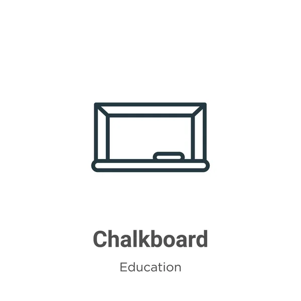 Chalkboard outline vector icon. Thin line black chalkboard icon, flat vector simple element illustration from editable education concept isolated on white background — 스톡 벡터