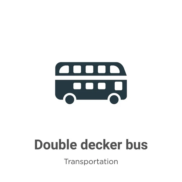 Beyaz Arkaplanda Çift Katlı Otobüs Vektör Simgesi Mobil Konsept Web — Stok Vektör