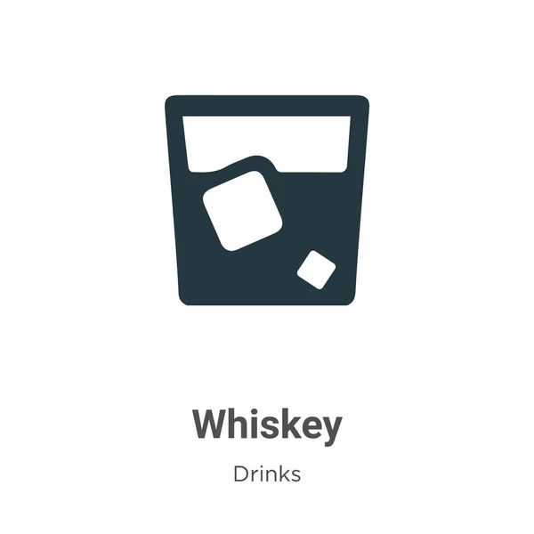 Ícono Vectorial Whiskey Sobre Fondo Blanco Signo Icono Whisky Vectorial — Vector de stock
