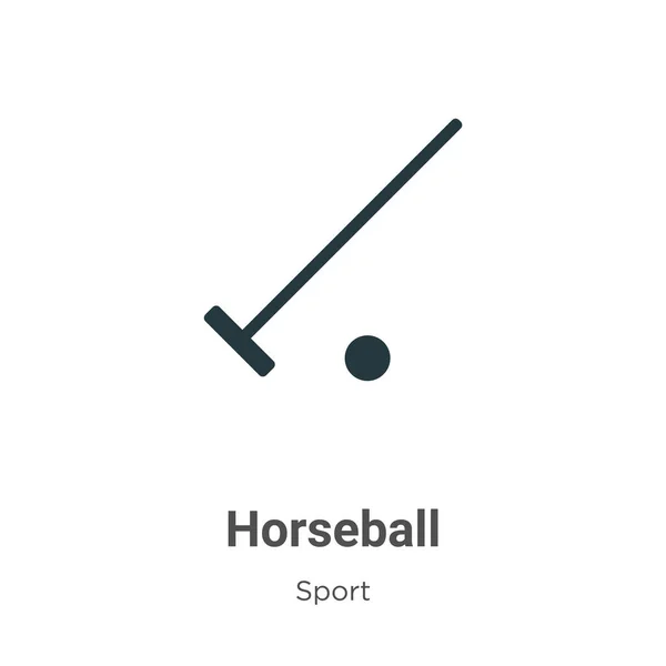 Horseball Vektor Symbol Auf Weißem Hintergrund Flache Vektor Ikone Aus — Stockvektor