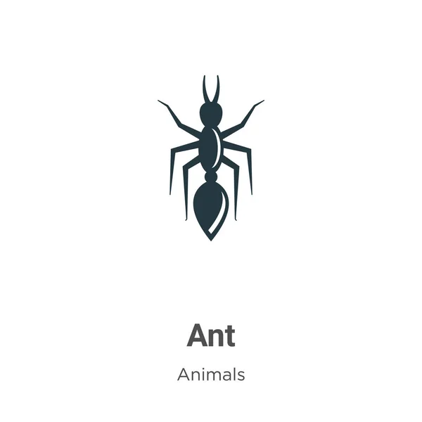 Εικονίδιο Διάνυσμα Μυρμηγκιών Λευκό Φόντο Επίπεδη Σύμβολο Διάνυσμα Ant Σύμβολο — Διανυσματικό Αρχείο