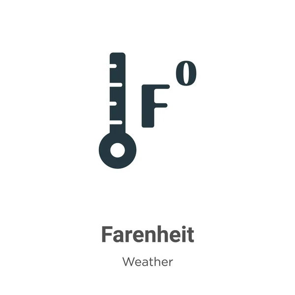 배경에 아이콘 Flat Vector Farenheit Icon Symbol Sign Modern Weather — 스톡 벡터