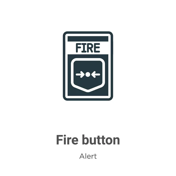 白い背景に火ボタンのベクトルアイコン モバイルコンセプトとWebアプリのデザインのための現代的なアラートコレクションからフラットベクトル火災ボタンアイコン記号記号 — ストックベクタ