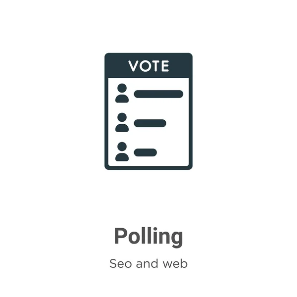 白の背景にグリフアイコンベクトルを投票します モバイルコンセプトとWebアプリのデザインのための現代的なSeoとWebコレクションからのフラットベクトル投票アイコンのシンボルサイン — ストックベクタ