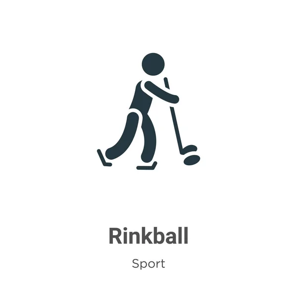 Rinkball Glyph Icon Vektor Auf Weißem Hintergrund Flache Vektor Rinkball — Stockvektor