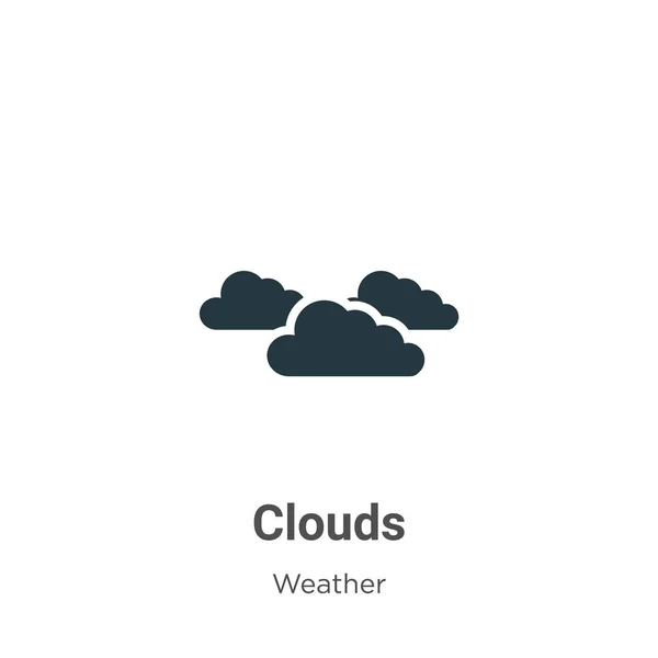 Wolken Vektorsymbol Auf Weißem Hintergrund Flache Vektorwolken Symbolschild Aus Moderner — Stockvektor