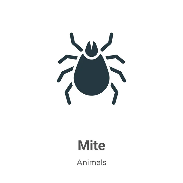Mite vector icon on white background. Flat vector mite icon symbol sign from modern animals collection for mobile concept and web apps design. — Stock Vector