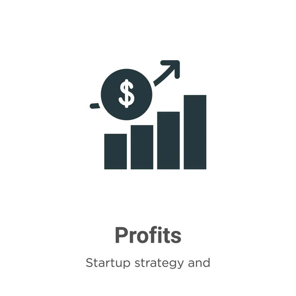 Beneficia Del Icono Vectorial Sobre Fondo Blanco Icono Los Beneficios — Vector de stock