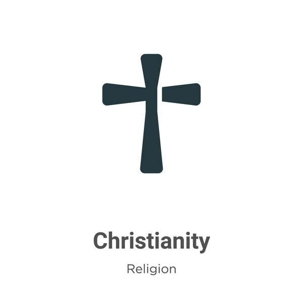 Christianisme Glyphe Icône Vecteur Sur Fond Blanc Symbole Icône Christianisme — Image vectorielle