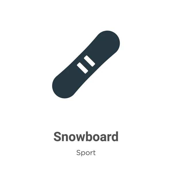 Snowboard Vector Icon White Background Flat Vector Snowboard Icon Symbol — Stock Vector