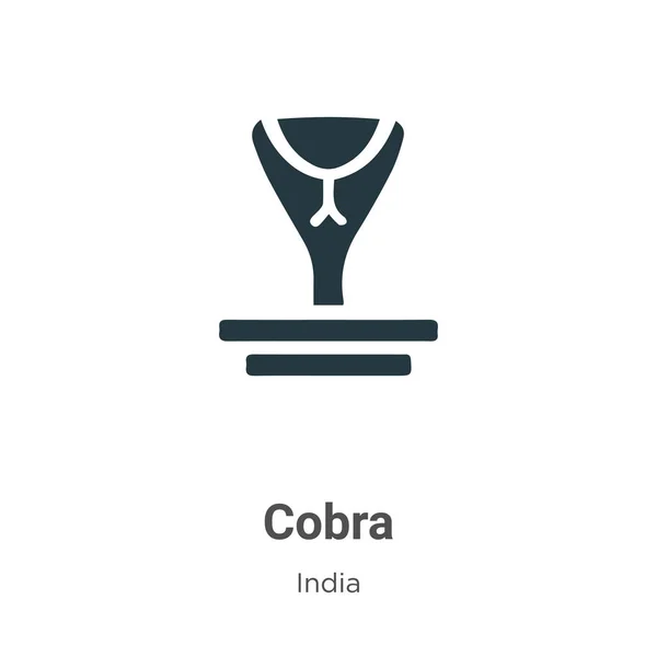 Icono Vectorial Cobra Sobre Fondo Blanco Signo Icono Cobra Vector — Vector de stock