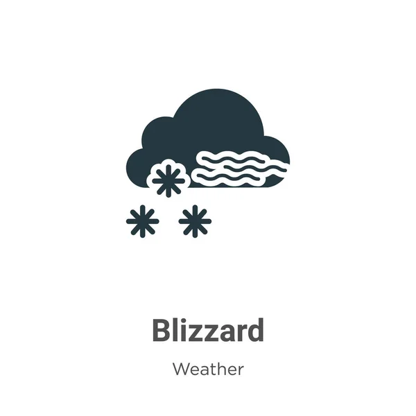 Blizzard Vector Icoon Witte Achtergrond Flat Vector Blizzard Pictogram Symbool — Stockvector