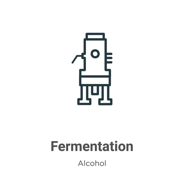 Fermentation Outline Vector Icon Thin Line Black Fermentation Icon Flat — Stock Vector