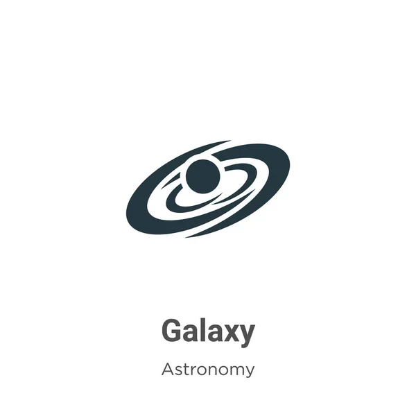 Galaxy Vektor Ikon Vit Bakgrund Platt Vektor Galax Ikon Symbol — Stock vektor