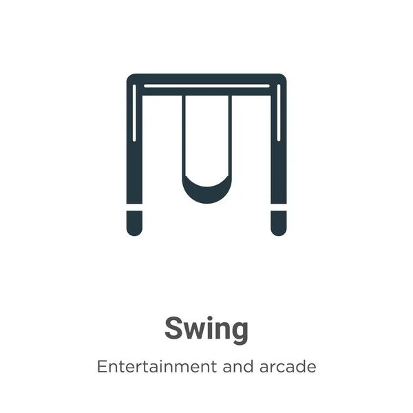 Swing Vector Icoon Witte Achtergrond Vlakke Vector Swing Pictogram Symbool — Stockvector