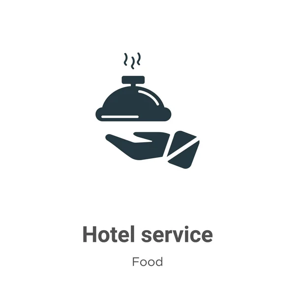 Icono Vectorial Del Servicio Del Hotel Sobre Fondo Blanco Signo — Vector de stock