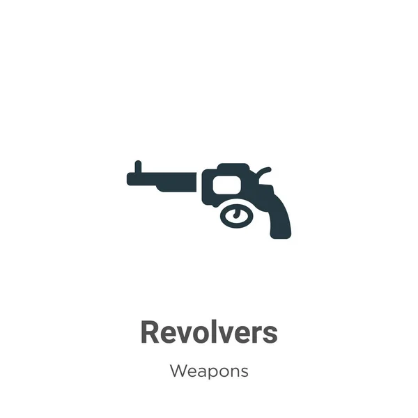 Draait Glyph Icoon Vector Witte Achtergrond Vlakke Vector Revolvers Pictogram — Stockvector