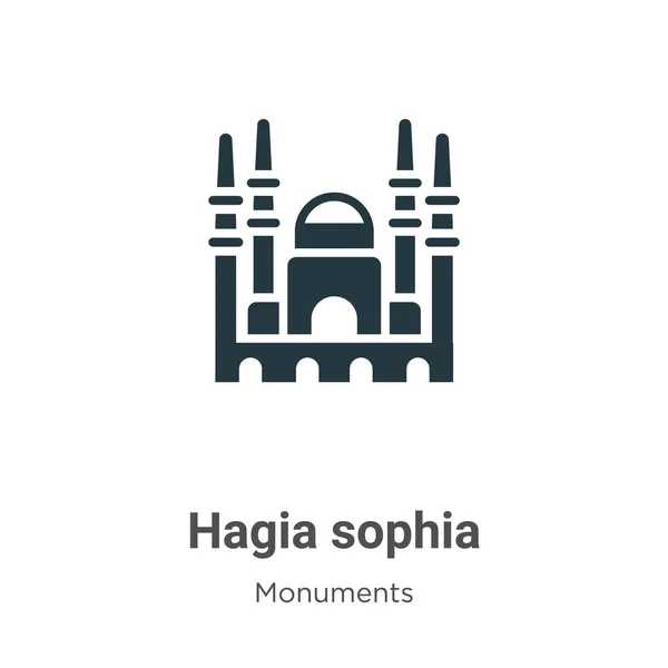 Hagia Sophia Glyphe Icône Vecteur Sur Fond Blanc Vecteur Plat — Image vectorielle