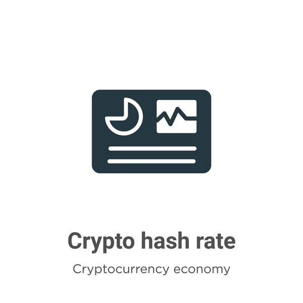 Ícono Vectorial Tasa Hash Crypto Sobre Fondo Blanco Signo Icono — Archivo Imágenes Vectoriales