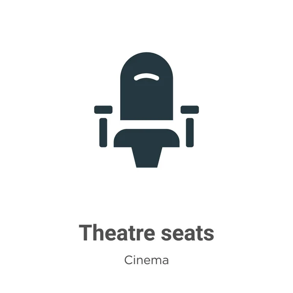 Theatre Seats Vector Icon White Background Flat Vector Theatre Seats — Stock Vector