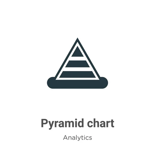 Icono Vector Gráfico Piramidal Sobre Fondo Blanco Signo Símbolo Icono — Vector de stock