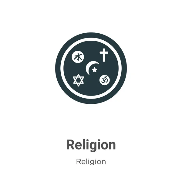 Religie Vector Icoon Witte Achtergrond Flat Vector Religie Pictogram Symbool — Stockvector